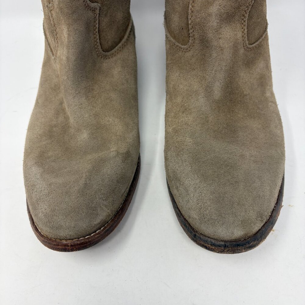 Isabel Marant women's low boots suede taupe 41 western pull on ankle - Picture 3 of 9